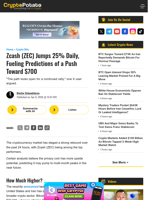 Zcash (ZEC) Jumps 25% Daily, Fueling Predictions of a Push Toward $700
