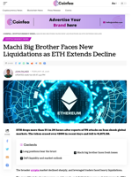 Machi Big Brother Faces New Liquidations as ETH Extends Decline