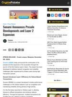 Sonami Announces Presale Developments and Layer 2 Expansion