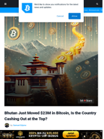 Bhutan Just Moved $23M in Bitcoin, Is the Country Cashing Out at the Top?