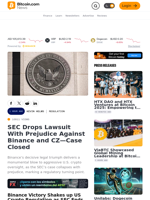 SEC Drops Lawsuit With Prejudice Against Binance and CZ—Case Closed – Regulation Bitcoin News