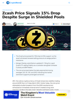 Zcash Price Eyes 15% Drop as Wedge Resistance Holds