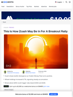 Zcash Price Breakout Rally Could Push Price Past $500