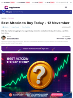 Best Altcoin to Buy Today – 12 November