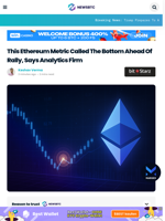 This Ethereum Metric Called The Bottom Ahead Of Rally, Says Analytics Firm