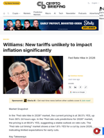 Williams: New tariffs unlikely to impact inflation significantly