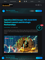 Injective (INJ) Surges 15% Amid EVM Testnet Launch and Strategic Partnerships - Blockchain.News