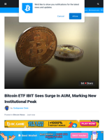 Bitcoin ETF IBIT Sees Surge In AUM, Marking New Institutional Peak | Bitcoinist.com