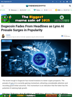 Dogecoin Fades From Headlines as Lyno AI Presale Surges in Popularity