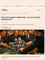 Ethereum supply is tightening - Is scarcity being underpriced? - AMBCrypto