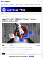 Will Japan’s $110 Billion Stimulus Trigger the Next Bitcoin Rally?