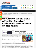 US Crypto Week kicks off with 'Dictator' stablecoin amendment on the table - The Crypto News Wire
