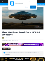 Aliens, Meet Bitcoin: Roswell First In US To Hold BTC Reserves