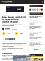 Societe Generale Expands Crypto Bet, Targets Millions via MetaMask Integration