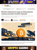 Bitcoin's sell pressure eases as whale demand remains uncertain: Can BTC rebound? - AMBCrypto