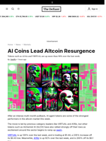 AI Coins Lead Altcoin Resurgence - 