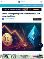 Crypto Leverage Whipeout: $600M+ In BTC & ETH Longs Liquidated