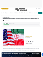 Ghalibaf's criticism dims prospects for US-Iran peace deal by April 22