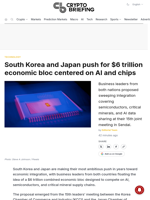 South Korea and Japan push for $6 trillion economic bloc centered on AI and chips