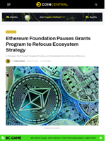 Ethereum Foundation Pauses Grants Program to Refocus Ecosystem Strategy