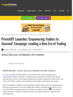 PrimeXBT Launches 'Empowering Traders to Succeed' Campaign, Leading a New Era of Trading