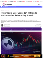 Hyperliquid User Loses $21 Million to Hackers After Private Key Breach