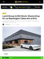 Lucid Group (LCID) Stock: Shares Drop 8% as Washington Takes Aim at EVs - CoinCentral