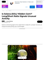 Is Solana (SOL) 'Hidden Gem?' Long/Short Ratio Signals Unusual Activity - U.Today