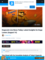 Live Dogecoin Updates Today: Dogecoin Price Analysis as $DOGE Shows Golden Cross, Doggo Meme Coin Sector Surges by 4.5%, and More...
