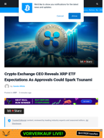 Crypto Exchange CEO Reveals XRP ETF Expectations As Approvals Could Spark Tsunami | Bitcoinist.com
