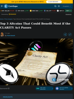 Top 3 Altcoins That Could Benefit Most if the CLARITY Act Passes