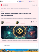 BNB is at a Crossroads: Here's What the Technicals Show - 99Bitcoins