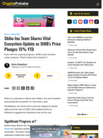 Shiba Inu Team Shares Vital Ecosystem Update as SHIB's Price Plunges 15% YTD