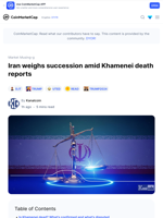 Iran weighs succession amid Khamenei death reports: Guest Post by Kanalcoin | CoinMarketCap