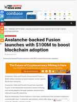 Avalanche-backed Fusion launches with $100M to boost blockchain adoption - The Crypto News Wire