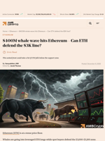 $400M whale wave hits Ethereum - Can ETH defend the $3K line? - AMBCrypto