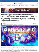Ride the Crypto Wave: Arctic Pablo Coin’s $0.000059 Price Is Your Ticket to a 13,451.72% ROI, Sudeng Fuels Wildlife; Bone ShibaSwap Empowers Governance! - TheNewsCrypto