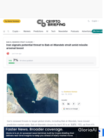 Iran signals potential threat to Bab el-Mandeb strait amid missile arsenal boost