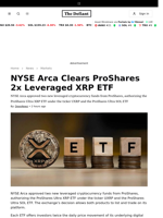 NYSE Arca Clears ProShares 2x Leveraged XRP ETF - 