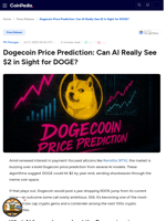 Dogecoin Price Prediction: Can AI Really See $2 in Sight for DOGE?