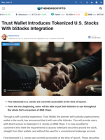 Trust Wallet Introduces Tokenized U.S. Stocks With bStocks Integration - TheNewsCrypto