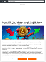 Litecoin (LTC) Price Prediction: Litecoin Eyes $108 Bounce as Bulls Defend $103 Support Amid Oversold Pressure - Brave New Coin