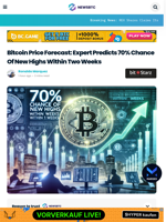 Bitcoin Price Forecast: Expert Predicts 70% Chance Of New Highs Within Two Weeks