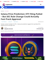 Solana Price Prediction: ETF Filing Pulled – But SEC Rule Change Could Actually Fast-Track Approval