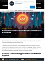Cardano News: Cardano Activates First Onchain Governance Hard Fork | Live Bitcoin News