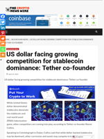 US dollar facing growing competition for stablecoin dominance: Tether co-founder - The Crypto News Wire