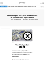 Finance Expert Bet-David Mentions XRP as Possible Swift Replacement