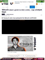 'Bitcoin Bull Cycle Is Not Over,' Top Analyst Says