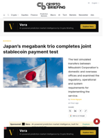 Japan's megabank trio completes joint stablecoin payment test