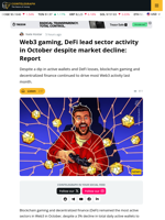 DeFi, Gaming Dominate Web3 Even as Activity Dips 3% in October
